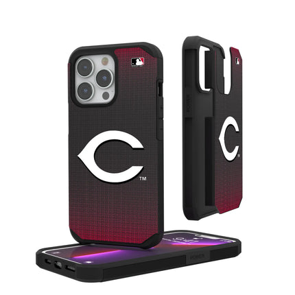 Cincinnati Reds Linen Rugged Phone Case for Apple iPhone