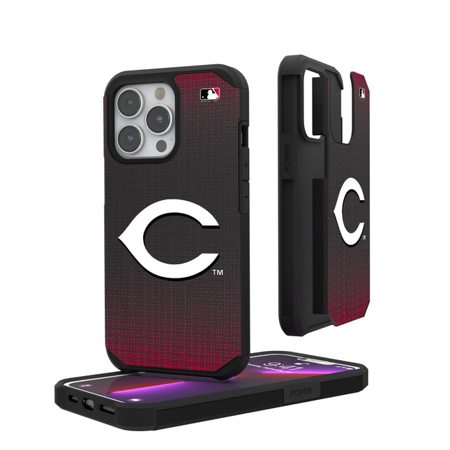 Cincinnati Reds Linen Rugged Phone Case for Apple iPhone