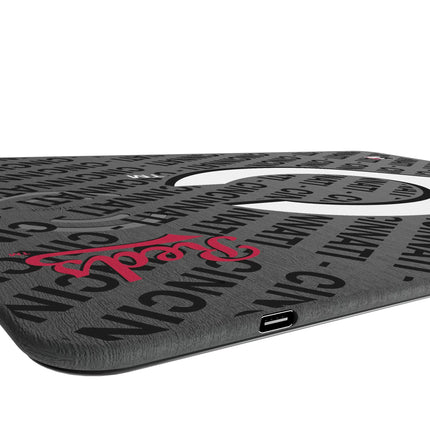Cincinnati Reds Monocolor Tilt 15-Watt Wireless Charger and Mouse Pad