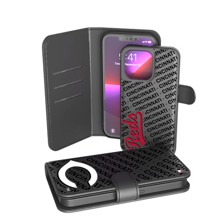 Cincinnati Reds Monocolor Tilt Wallet Phone Case for Apple iPhone