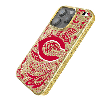 Cincinnati Reds Paisley Bling Phone Case for Apple iPhone