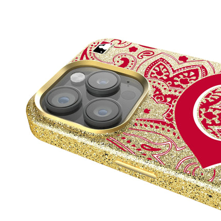 Cincinnati Reds Paisley Bling Phone Case for Apple iPhone