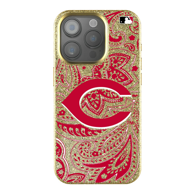 Cincinnati Reds Paisley Bling Phone Case for Apple iPhone
