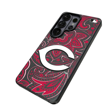 Cincinnati Reds Paisley MagSafe Compatible Phone Case for Samsung Galaxy