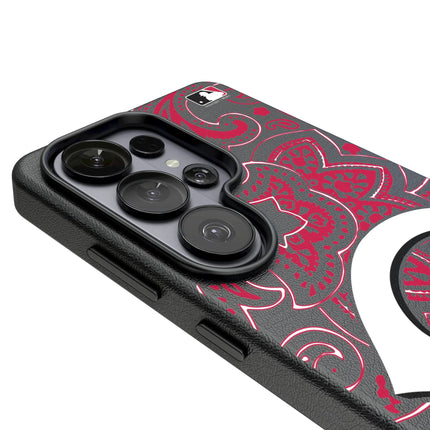 Cincinnati Reds Paisley MagSafe Compatible Phone Case for Samsung Galaxy