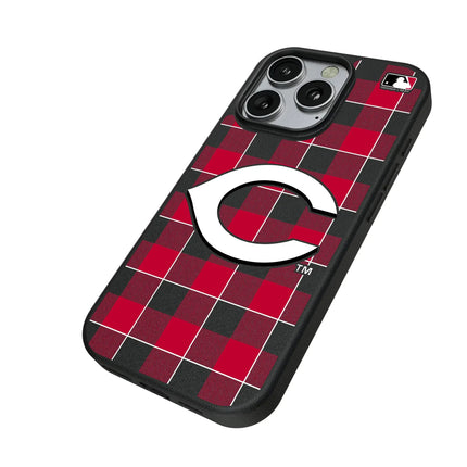 Cincinnati Reds Plaid MagSafe Compatible Phone Case for Apple iPhone