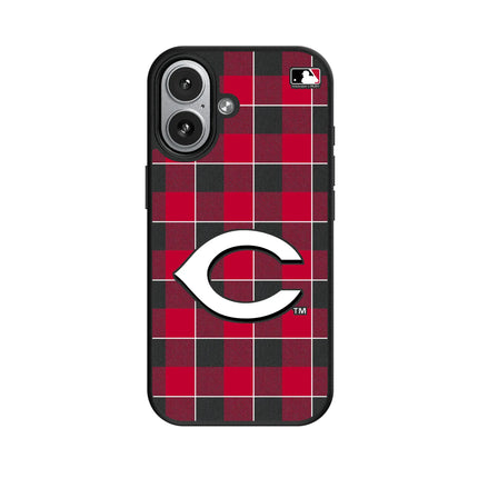 Cincinnati Reds Plaid MagSafe Compatible Phone Case for Apple iPhone