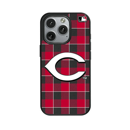 Cincinnati Reds Plaid MagSafe Compatible Phone Case for Apple iPhone