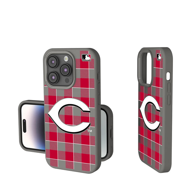 Cincinnati Reds Plaid Soft Touch Phone Case for Apple iPhone