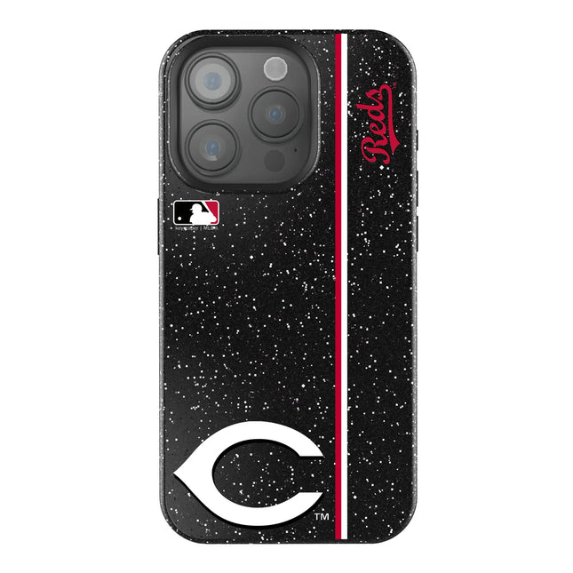 Cincinnati Reds Sidebar Black Bling Phone Case for Apple iPhone