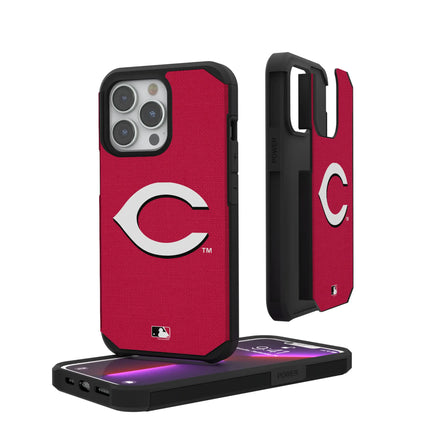 Cincinnati Reds Solid Rugged Phone Case for Apple iPhone