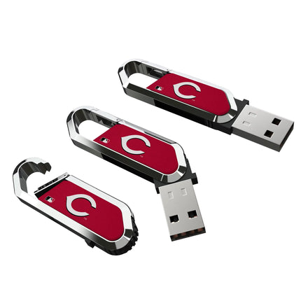 Cincinnati Reds Solid USB 64GB Clip Style Flash Drive