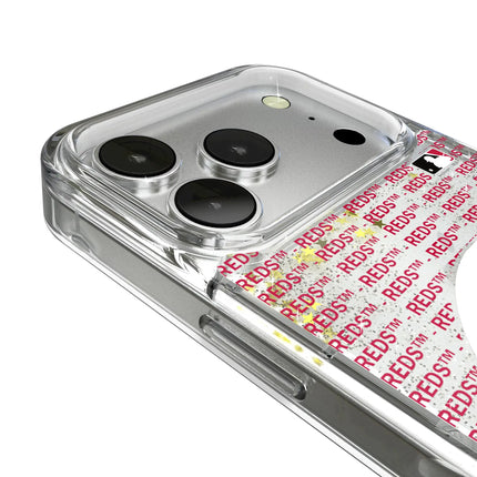 Cincinnati Reds Text Backdrop Glitter Phone Case for Apple iPhone