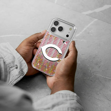 Cincinnati Reds Text Backdrop Glitter Phone Case for Apple iPhone