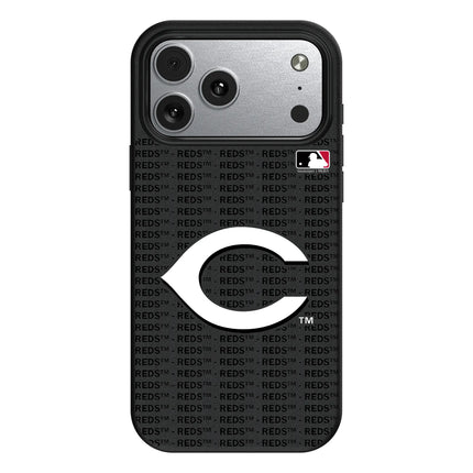 Cincinnati Reds Text Backdrop MagSafe Compatible Phone Case for Apple iPhone