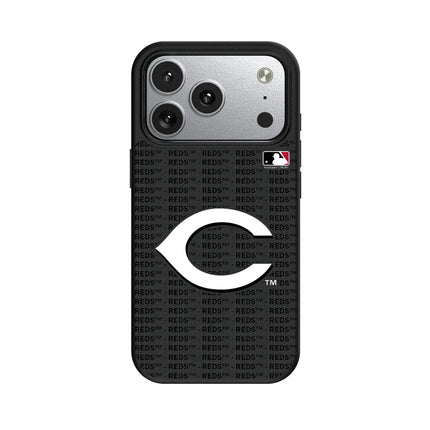 Cincinnati Reds Text Backdrop MagSafe Compatible Phone Case for Apple iPhone