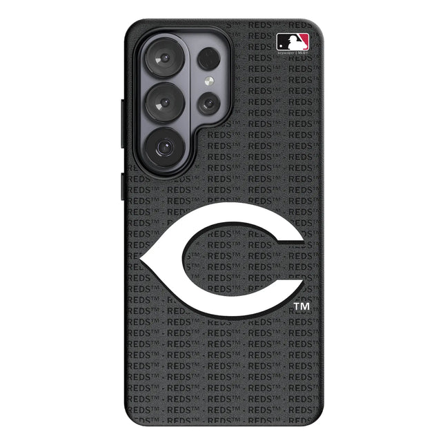 Cincinnati Reds Text Backdrop MagSafe Compatible Phone Case for Samsung Galaxy