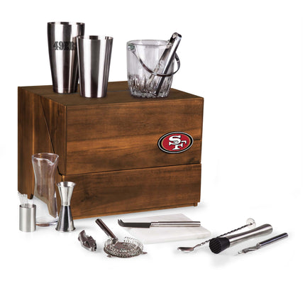 San Francisco 49ers - Madison Acacia Tabletop Bar Set