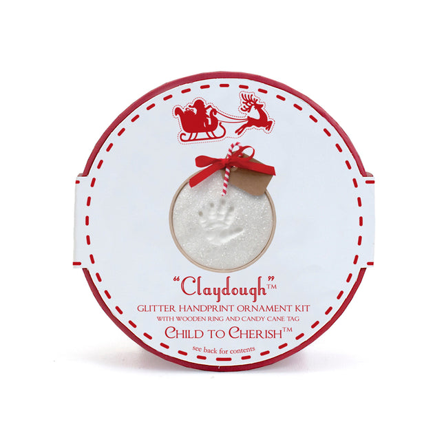 Claydough Handprint w/Wooden ring Ornament Kit