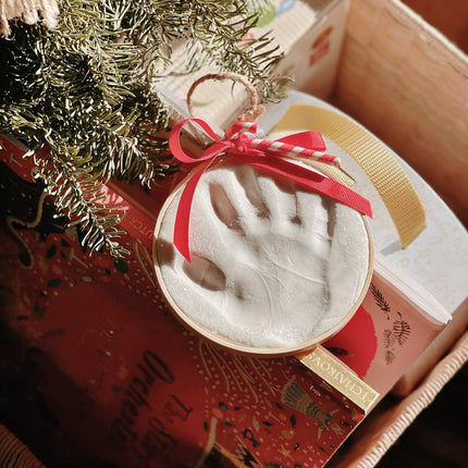 Claydough Handprint w/Wooden ring Ornament Kit