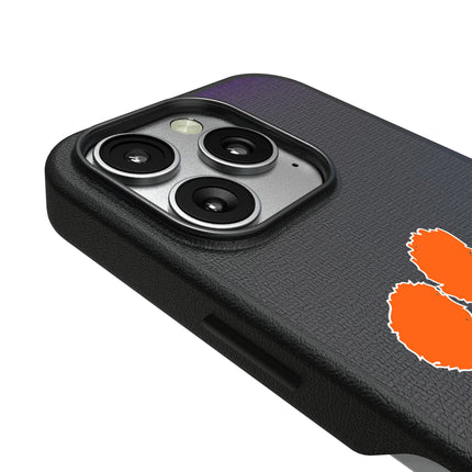 Clemson University Tigers Linen MagSafe Compatible Phone Case for Apple iPhone