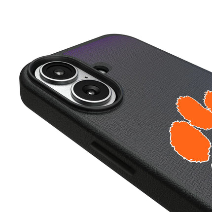 Clemson University Tigers Linen MagSafe Compatible Phone Case for Apple iPhone