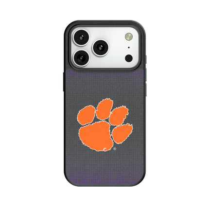 Clemson University Tigers Linen MagSafe Compatible Phone Case for Apple iPhone