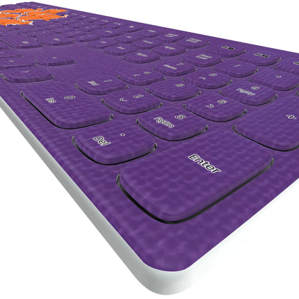Clemson University Tigers Solid Curved Wireless Keyboard