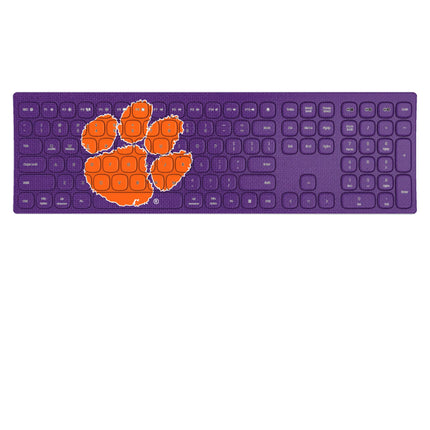 Clemson University Tigers Solid Curved Wireless Keyboard