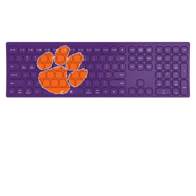 Clemson University Tigers Solid Curved Wireless Keyboard