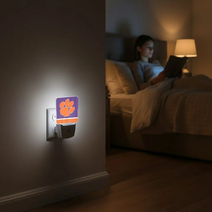 Clemson University Tigers Stripe Night Light 2-Pack