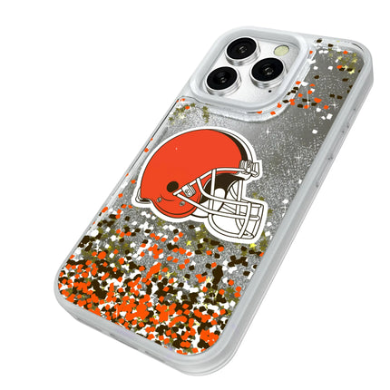 Cleveland Browns Glitter Phone Case Confetti for iPhone