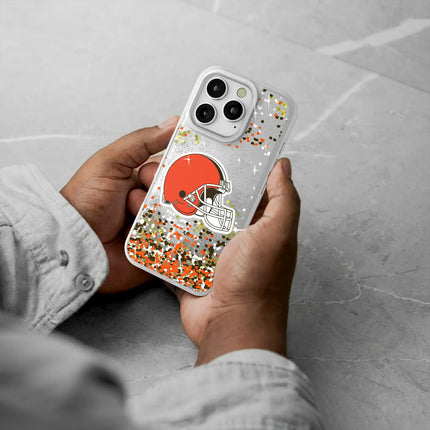 Cleveland Browns Glitter Phone Case Confetti for iPhone