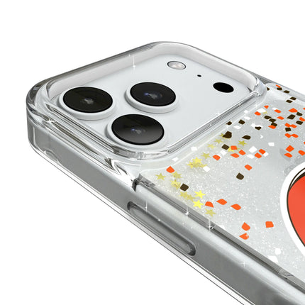 Cleveland Browns Confetti Glitter Phone Case for Apple iPhone