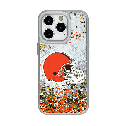 Cleveland Browns Glitter Phone Case Confetti for iPhone