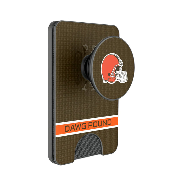 Cleveland Browns Endzone Solid PopSockets MagSafe-Compatible PopWallet+
