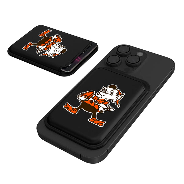 Browns Black Magnetic Credit Card Wallet Historic Insignia
