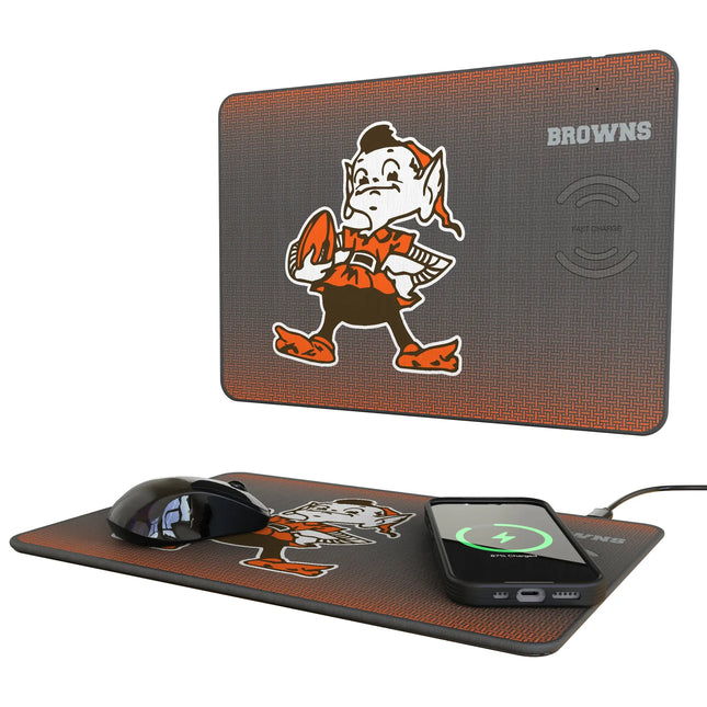 Browns 15W Wireless Charger & Mouse Pad Historic Linen