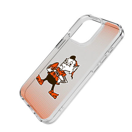 Cleveland Browns Clear Phone Case Historic Linen for iPhone