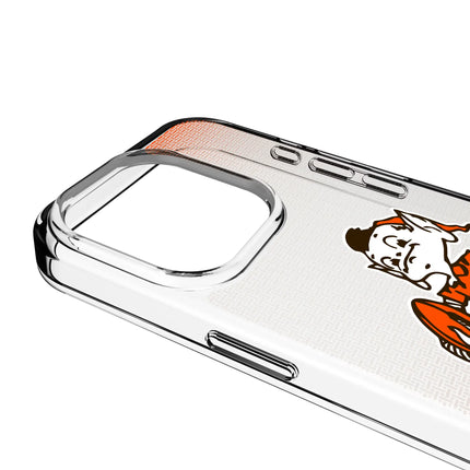 Cleveland Browns Clear Phone Case Historic Linen for iPhone