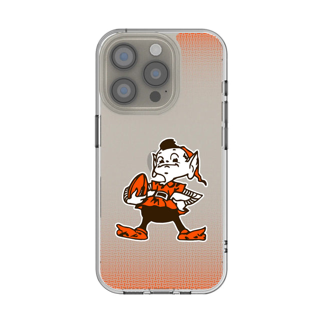 Cleveland Browns Clear Phone Case Historic Linen for iPhone