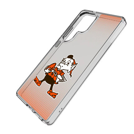 Cleveland Browns Clear Phone Case Historic Linen for Galaxy