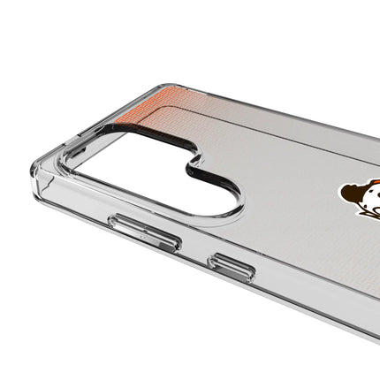 Cleveland Browns Clear Phone Case Historic Linen for Galaxy