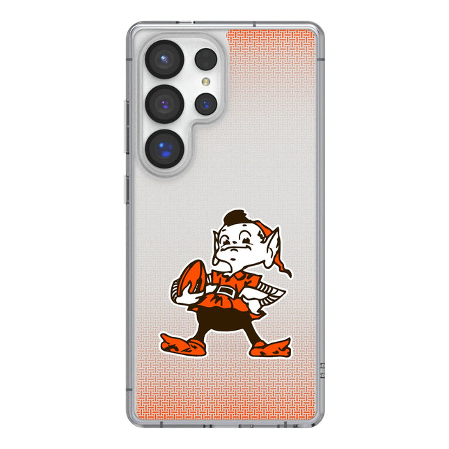 Cleveland Browns Clear Phone Case Historic Linen for Galaxy