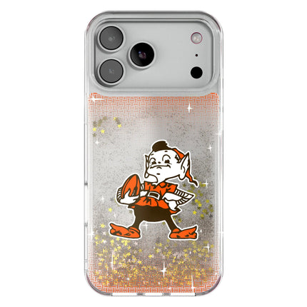 Cleveland Browns Historic Collection Linen Glitter Phone Case for Apple iPhone