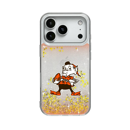 Cleveland Browns Historic Collection Linen Glitter Phone Case for Apple iPhone