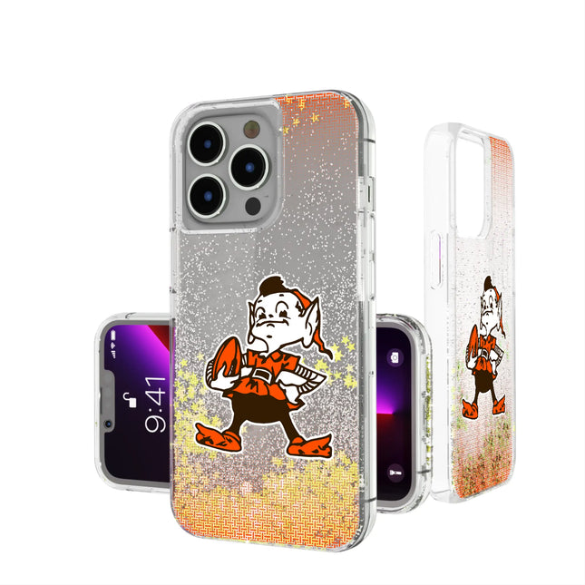 Browns Glitter Phone Case Historic Linen for iPhone