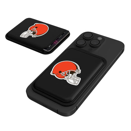 Cleveland Browns Black Magnetic Credit Card Wallet Insignia