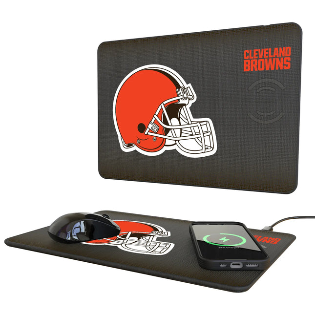 Cleveland Browns 15-Watt Wireless Charger & Mouse Pad Linen