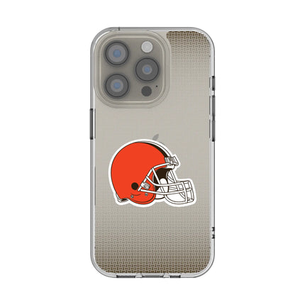 Cleveland Browns Clear Phone Case Linen for iPhone